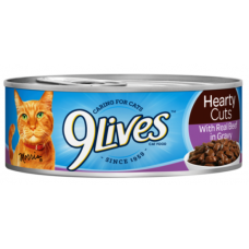 9 Lives Hearty Cuts With Real Beef In Gravy