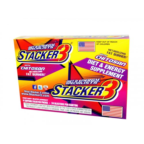Stacker 3 with Chitosan Diet & Energy Supplement