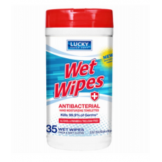Lucky Antibacterial Wipe cans 35 ct