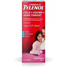 Tylenol Cold + Cough + Sore Throat Bubble Gum 120ml