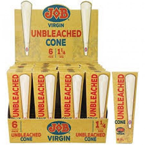 Job Virgin Unbleached Cone  6 Pack 1.25