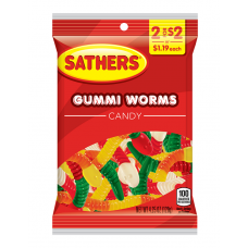 Sathers 2/$2 Gummi Worms