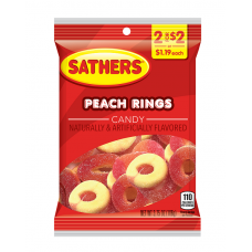 Sathers 2/$2 Peach Rings