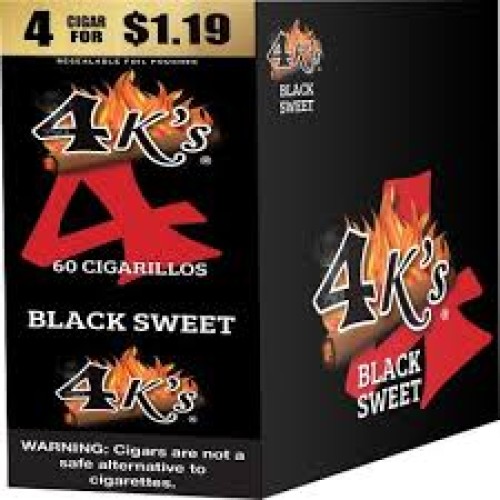 4King Cigarillos Black Sweet 4 for $1.19