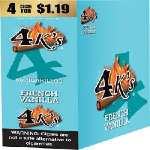 4King Cigarillos  French Vanilla 4 for $1.19