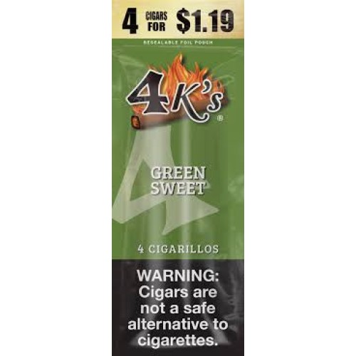 4King Cigarillos Green Sweet 4 for $1.19