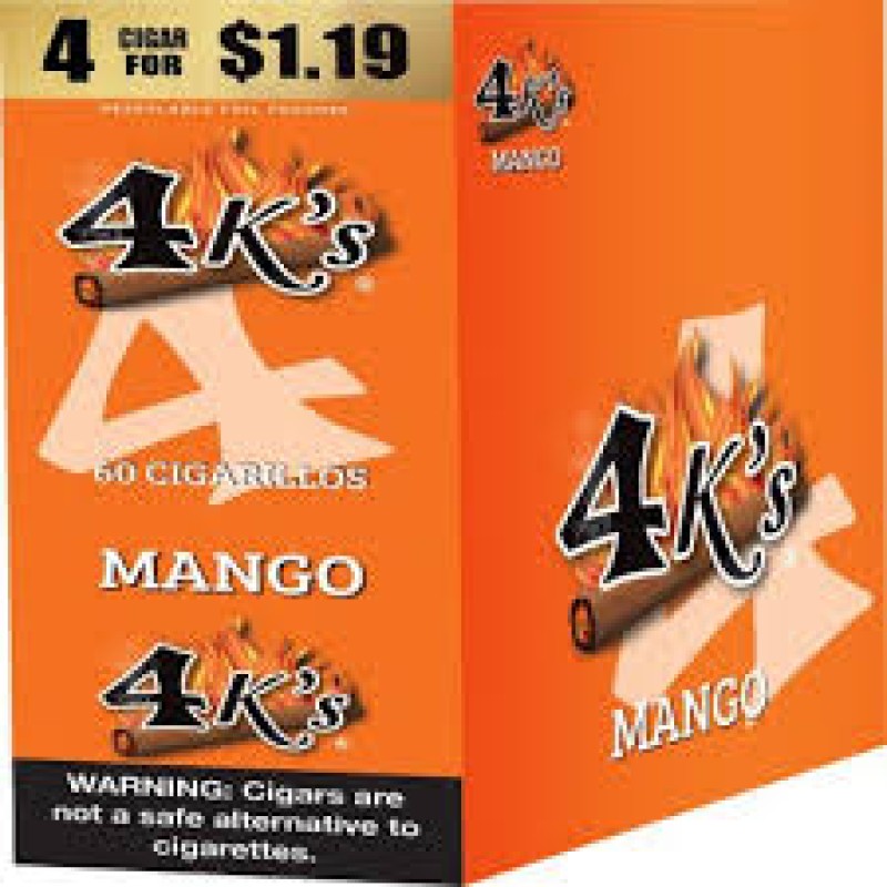 4King Cigarillos Mango 4 for $1.19