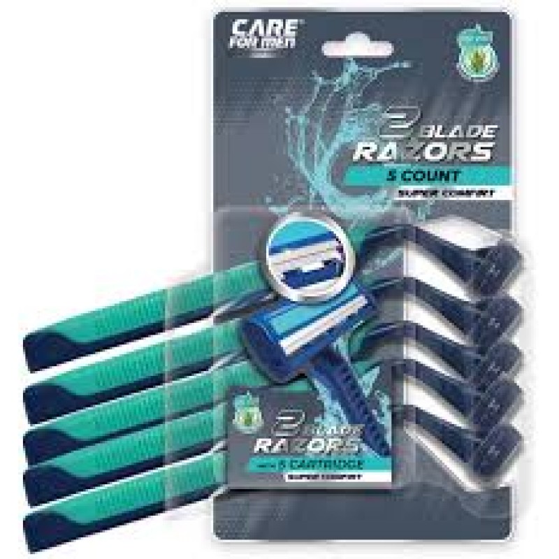 ALOE STRIP  2 BLADE RAZORS 5 CT - CARE FOR MEN