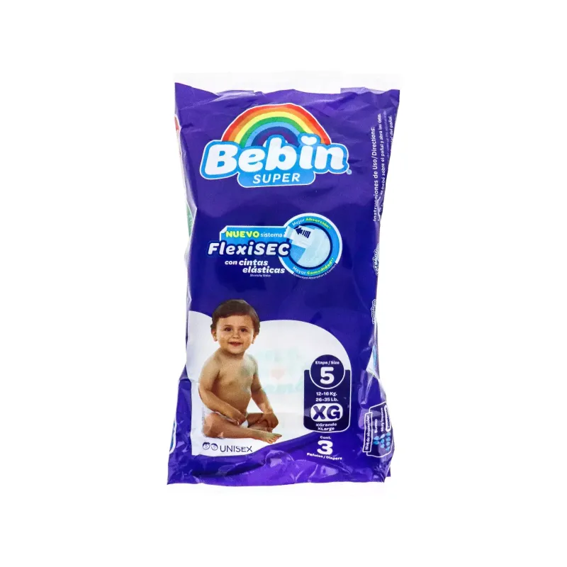 BEBIN SUPER DIAPER 3 CT X-LARGE/XXXL