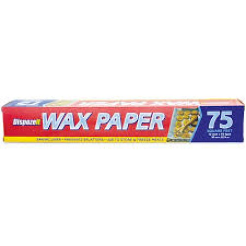 DISPOZEIT WAX PAPER 75 SQ FT 12IN X 75 FT