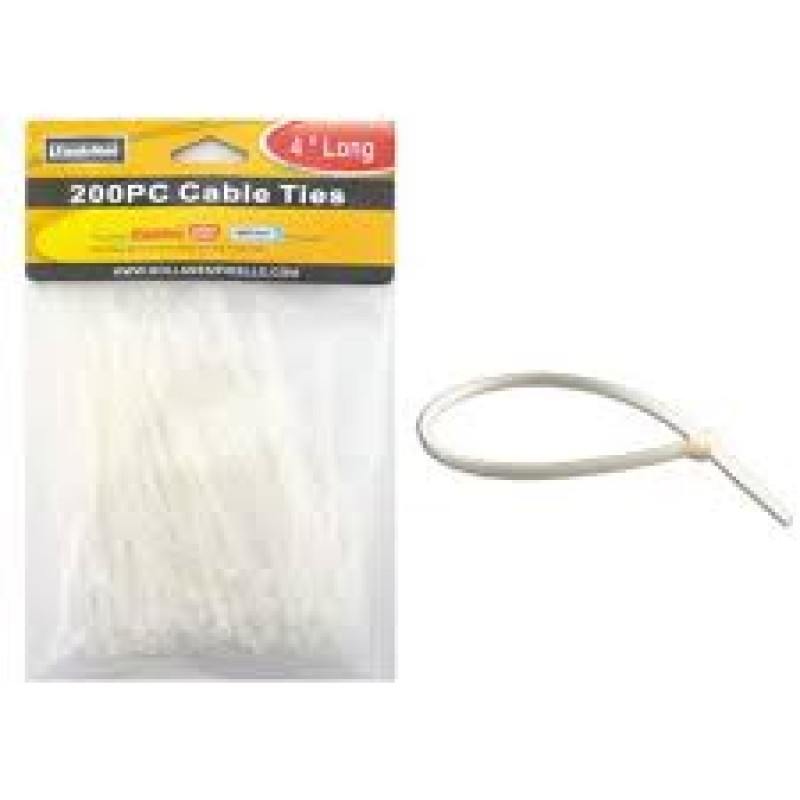 FAMILY MAID CABLE TIES 200 CT (APPRX) 4 INCH