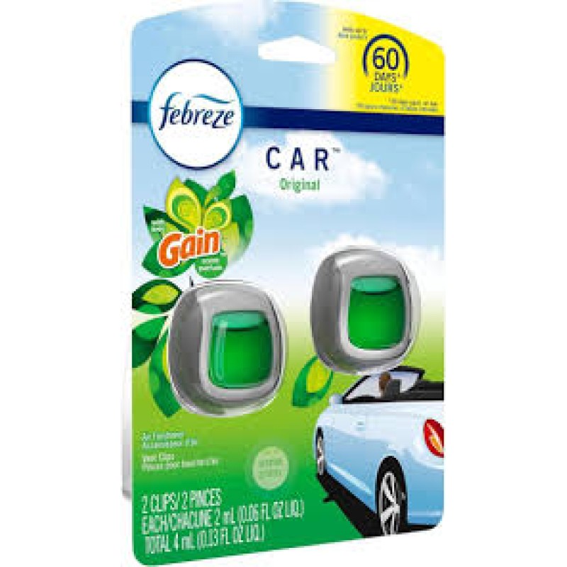 FEBREZE CAR AIR FRESHNER VENT CLIP GAIN ORIGINAL