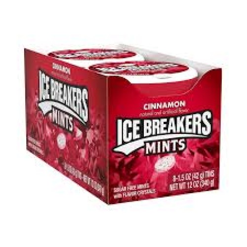 ICE BREAKERS MINTS CINNAMON Can 8/1.5oz