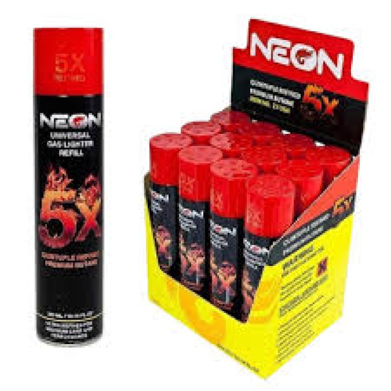 Neon 5X Quintuple Butane Gas Lighter