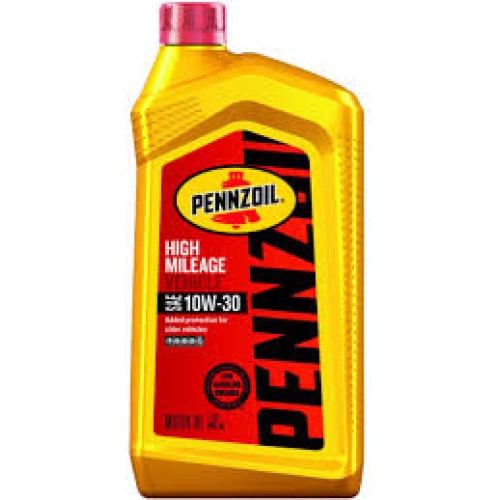 PENNZOIL 10W30 HIGH MILEAGE ENGINE OIL 6/1QT