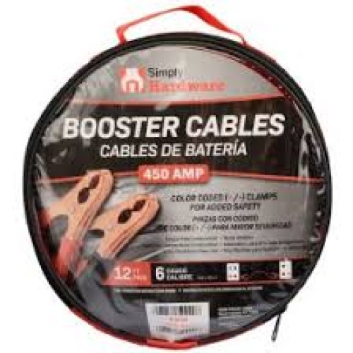 SIMPLY AUTO BOOSTER CABLE 250 AMP 12 FT/10 GAUGE