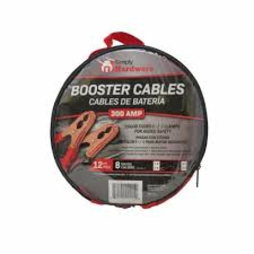 SIMPLY AUTO BOOSTER CABLE 300 AMP 12 FT/8 GAUGE