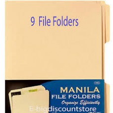 Bazic 1/3 Cut Letter Size Manila File Folder