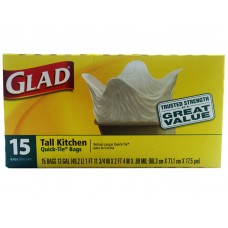 Glad Bags Tall Kitchen 3-ply Strength 13 Gal