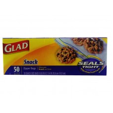 Glad Zipper Snack 6 5/8 X3 1/4 Inches