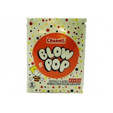 Charms Super Blow Pop Cherry Bubble Gum Filled Lollipop