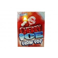 Charms Super Blow Pop Cherry Ice Bubble Gum Filled Pops