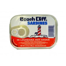 Beach Cliff Sardines In  Lousiana Hot Sauce