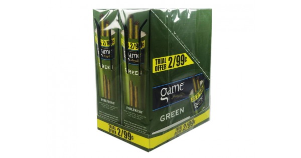Game Cigarillos Green 2 For 99¢