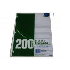 Notebook Paper College 200 Sheets