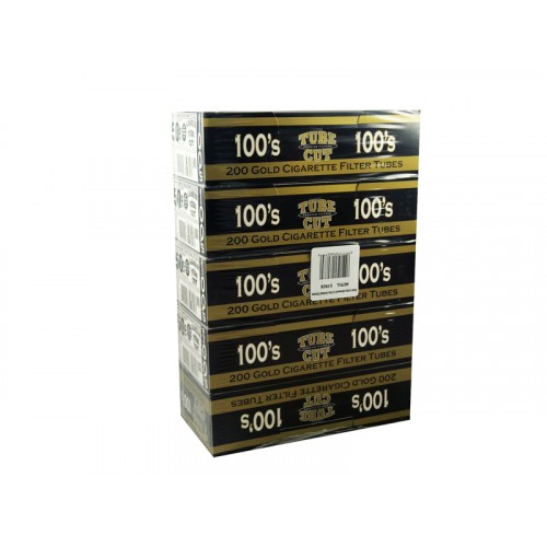Gambler Tube Cut 100'S Gold Filter Tubes