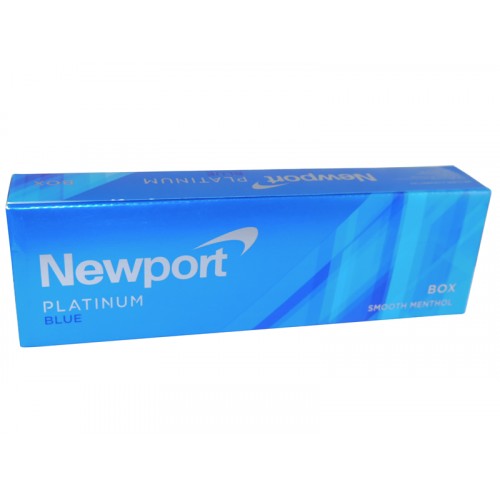 Newport Platinum Blue Menthol Cigarettes Box
