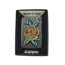 Zippo Lighter Flower Tattoo