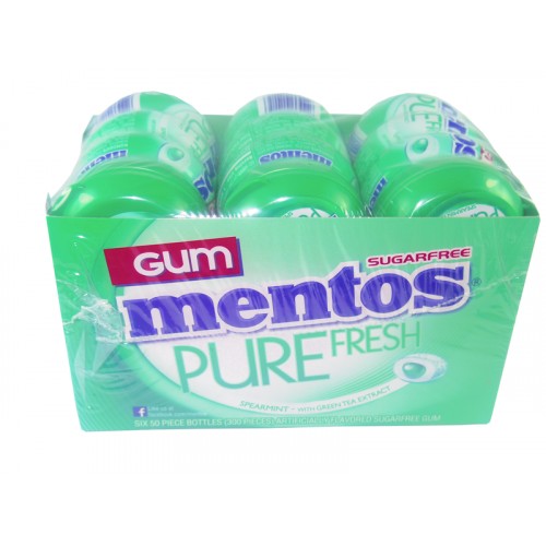 Mentos Gum Pure Fresh Spearmint Bottles