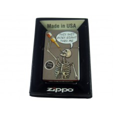 Zippo Lighter Drinking Skeleton Design-29613