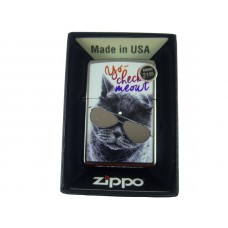 Zippo Lighter Cat with Glasses-29619