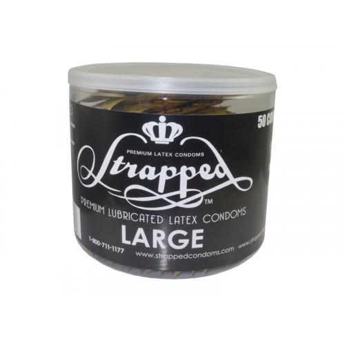 Strapped Lubricated Large Jar Condoms