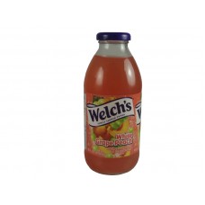 Welch's White Grape Peach Juice - Glass Bottle