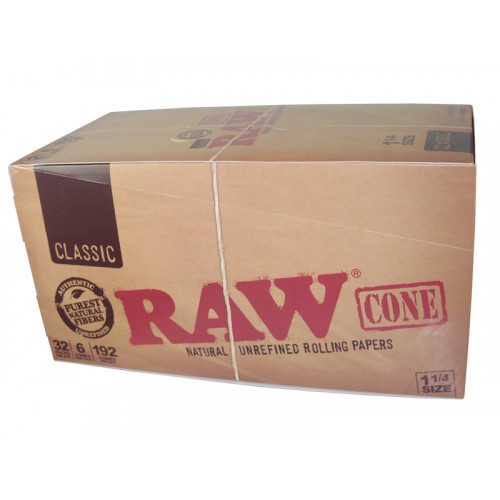 Raw Pre Rolled Classic Cone Papers 1 1/4 - 32/6 CT