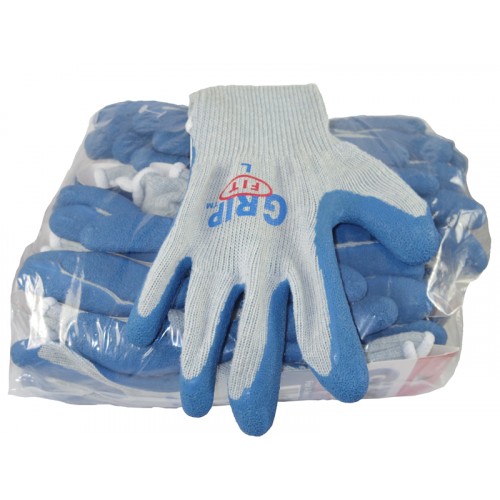 Gloves Grip Fit Palm Coated Blue