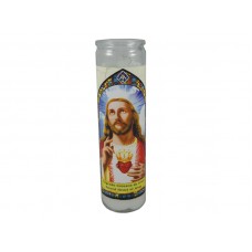  Glass Prayer Candle Sagrado Corazon de Jesus
