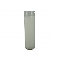Glass Prayer Candle Plain White