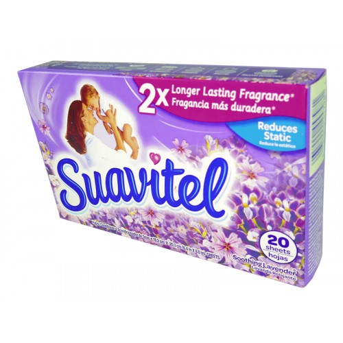 Suavitel Dryer Sheets with Soothing Lavender Fragrance